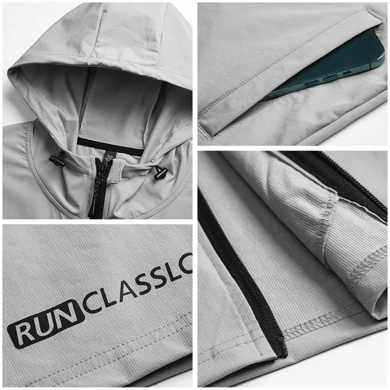 Athletic Windbreaker with Zip for Men - SF2010
