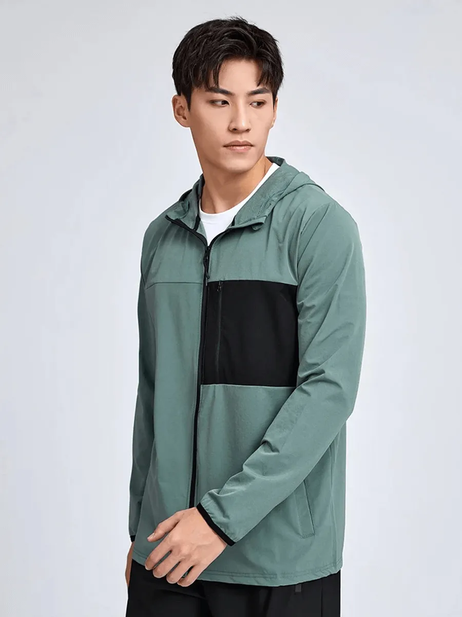 Athletic Windbreaker with Zip for Men - SF2010