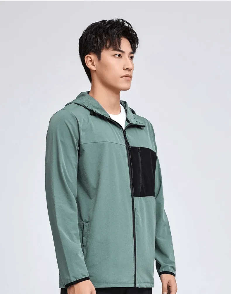Athletic Windbreaker with Zip for Men - SF2010