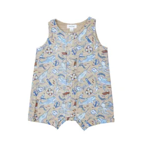 Baby Boy Romper | Shortie- Nautical Notebook | Angel Dear
