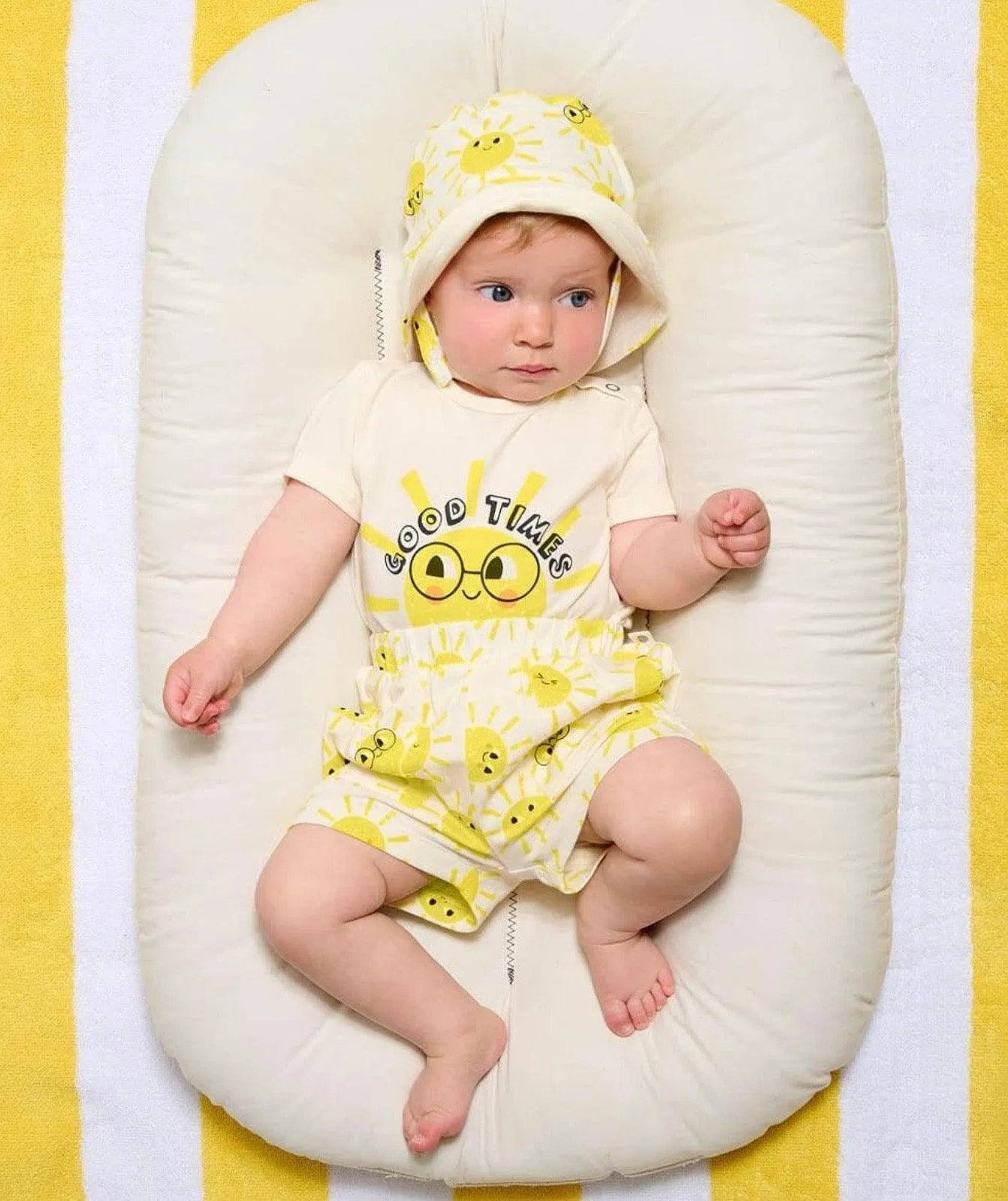 Baby Unisex Organic Cotton Graphic Bodysuit | Sunshine | The Bonnie Mob