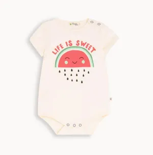 Baby Unisex Organic Cotton Graphic Bodysuit | Watermelon | The Bonnie Mob