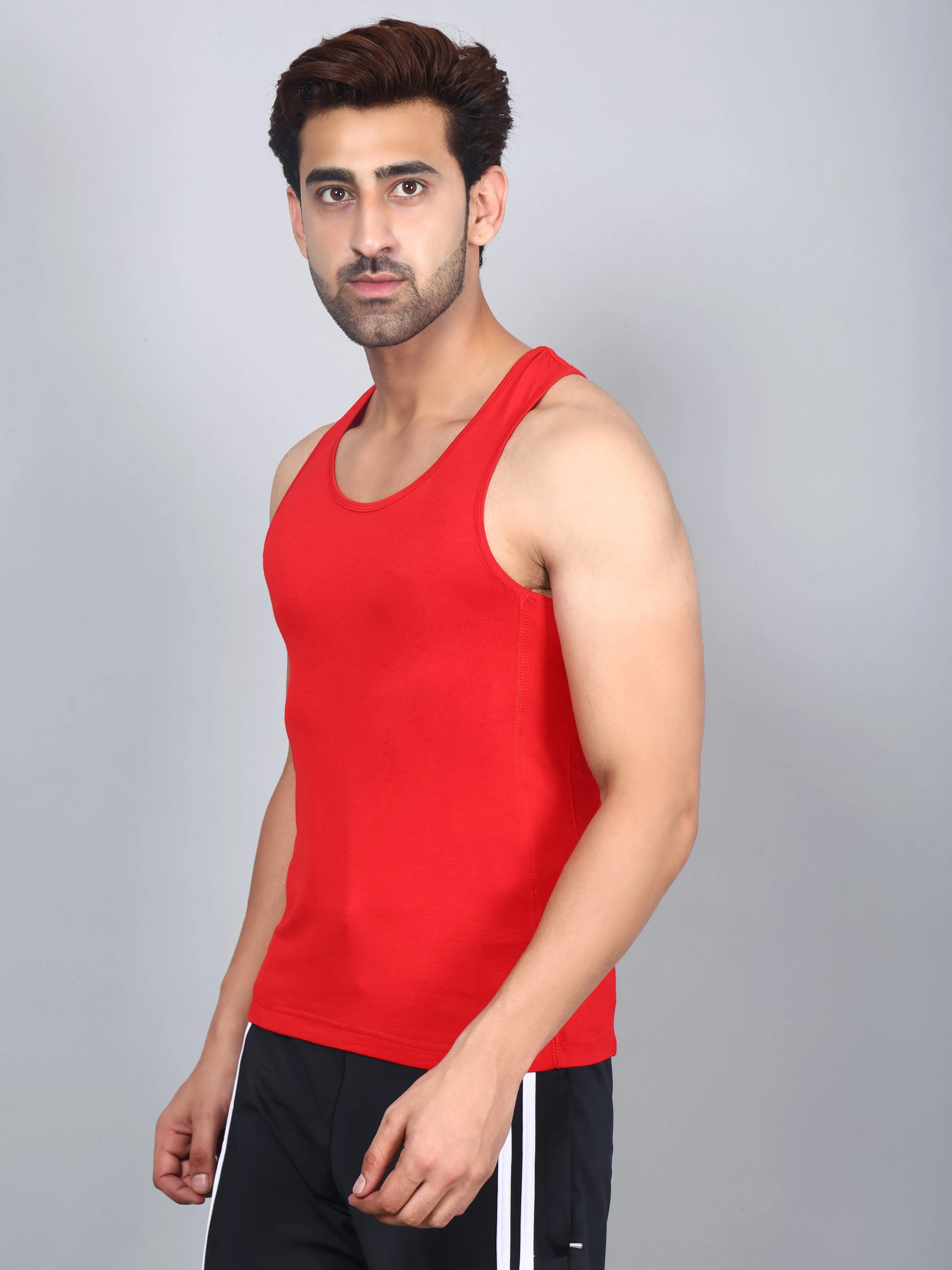 Bamboology Trends Bamboo Fabric Red Men's Runner Vest