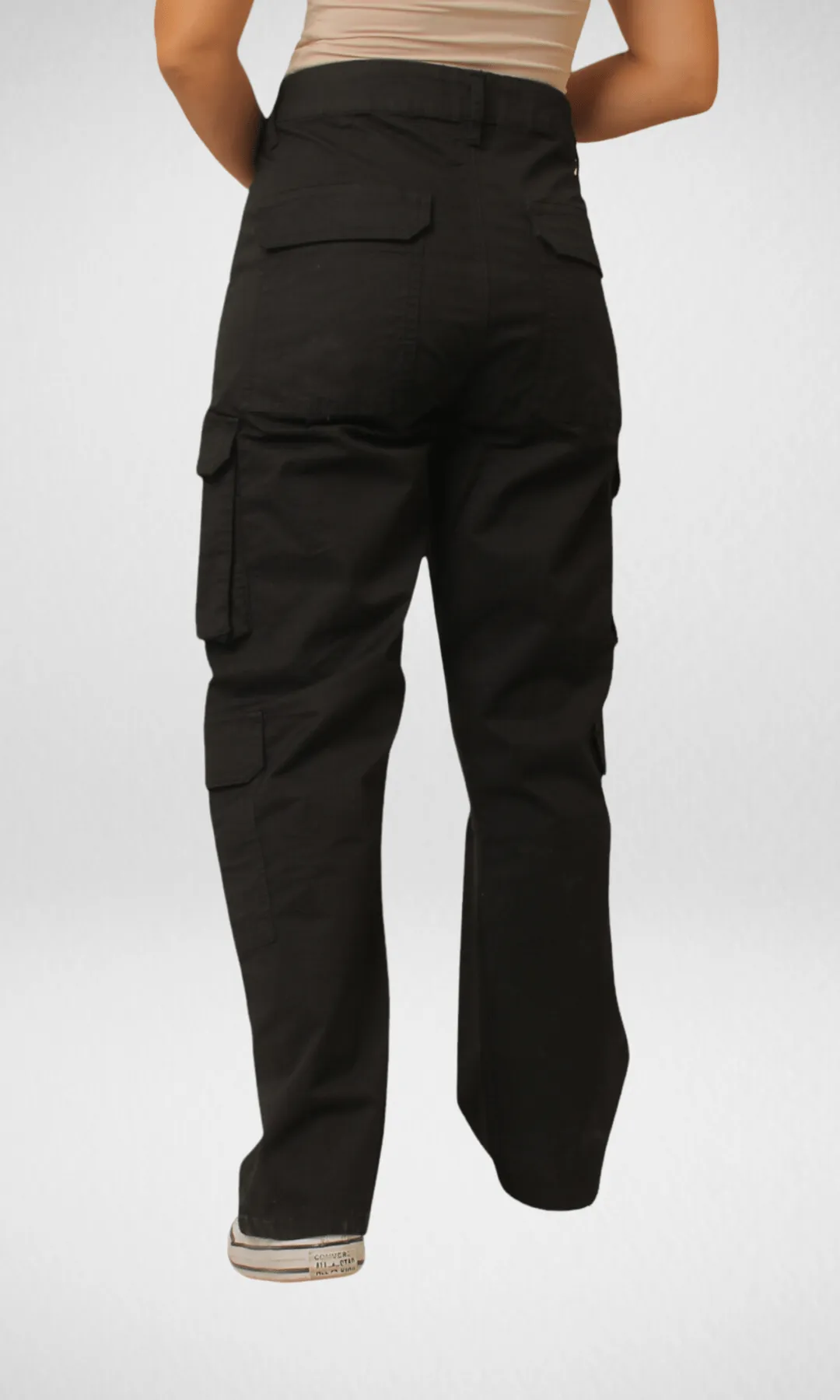 Bershka Cargo Pants 2023 - Black