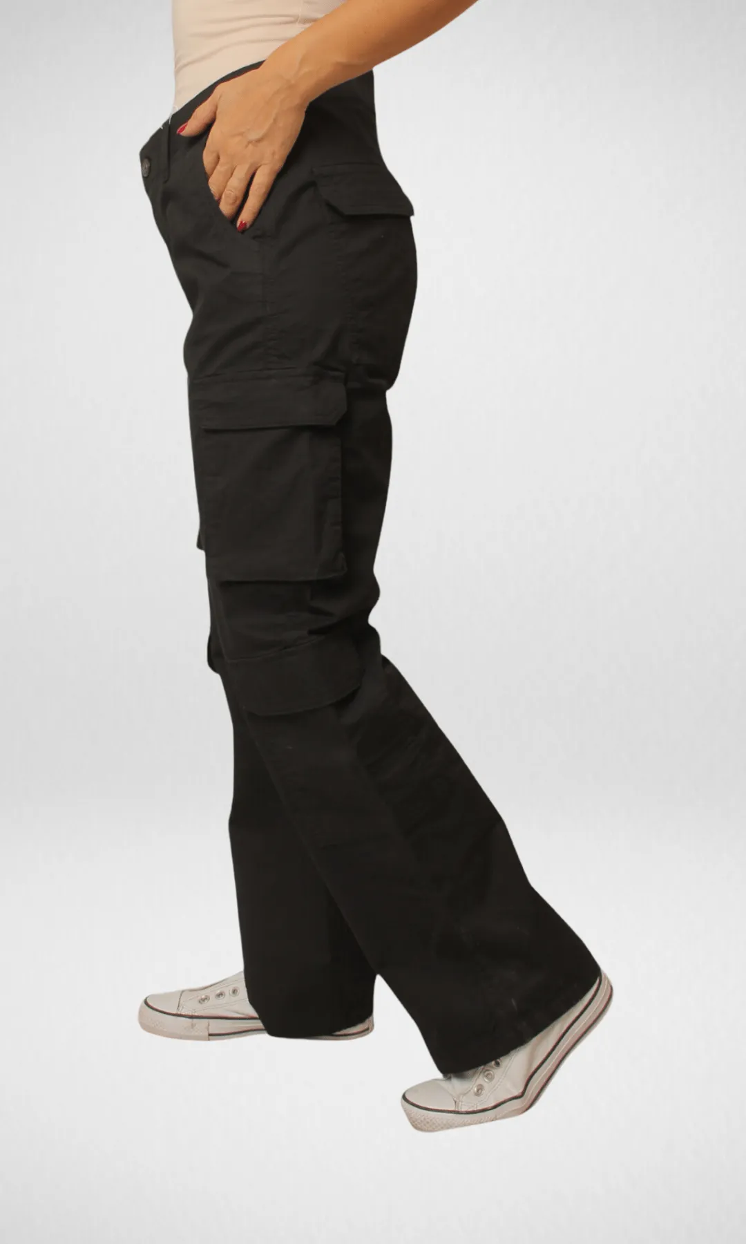 Bershka Cargo Pants 2023 - Black