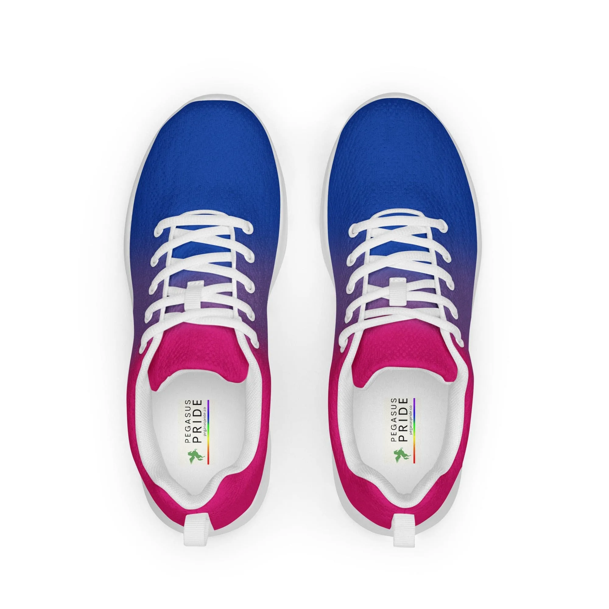 Bisexual Bi Pride Men’s Athletic Shoes in Ombre