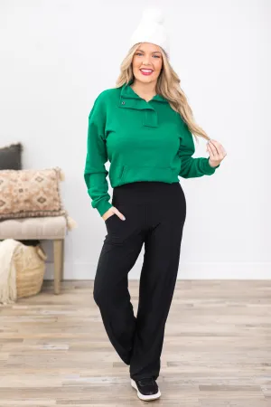 Black Wide Leg Activewear Pants