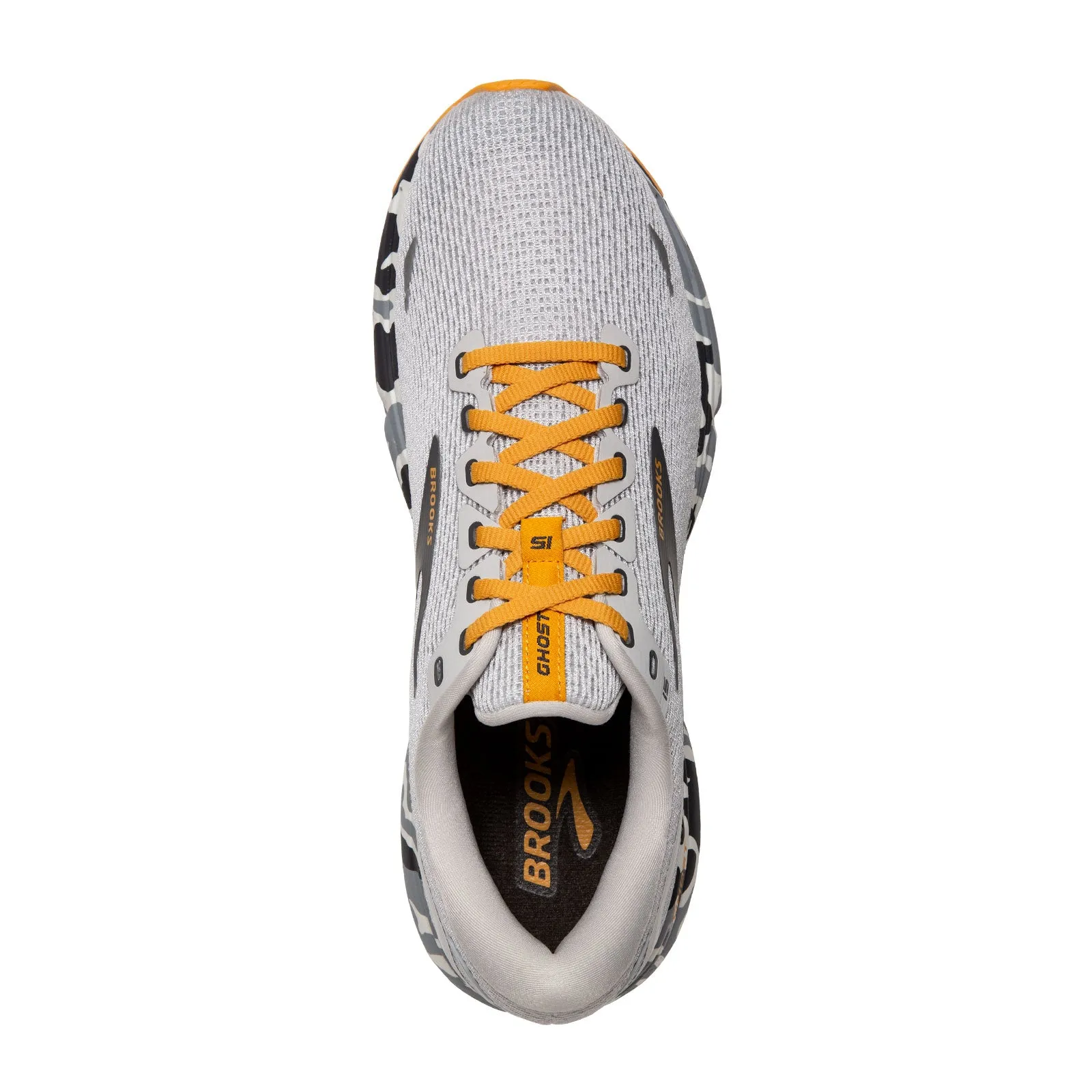 Brooks Ghost 15 Camo Running Shoe (Men) - Blanc/Gray/Sunflower