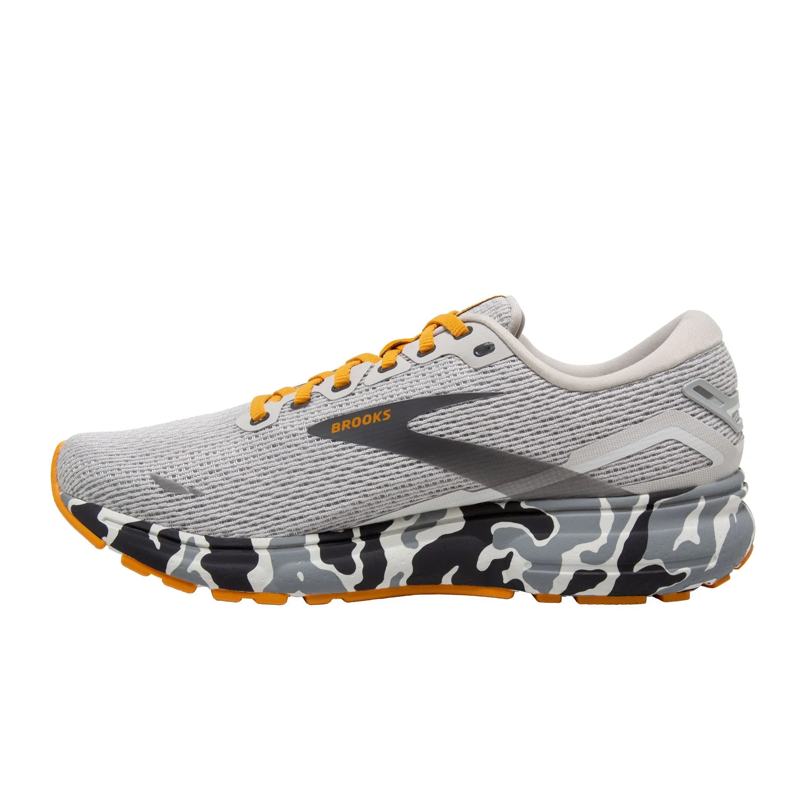 Brooks Ghost 15 Camo Running Shoe (Men) - Blanc/Gray/Sunflower