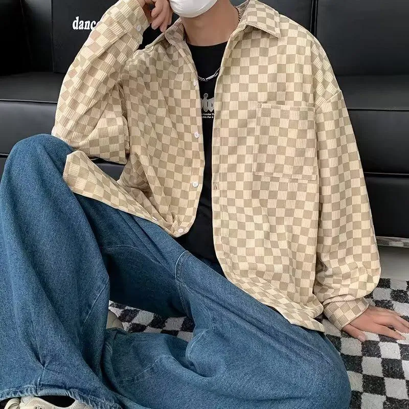 Cool Niche Corduroy Long Sleeve Shirt