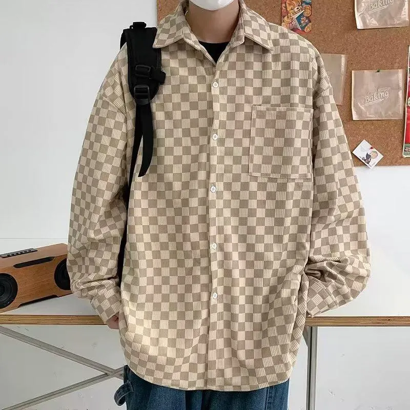 Cool Niche Corduroy Long Sleeve Shirt