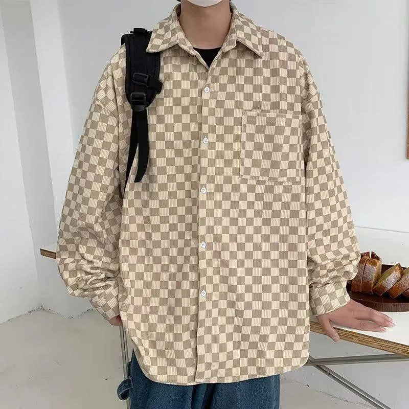 Cool Niche Corduroy Long Sleeve Shirt