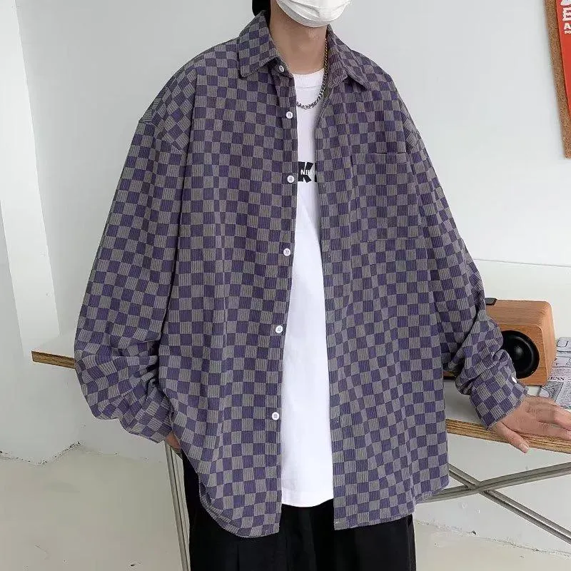Cool Niche Corduroy Long Sleeve Shirt