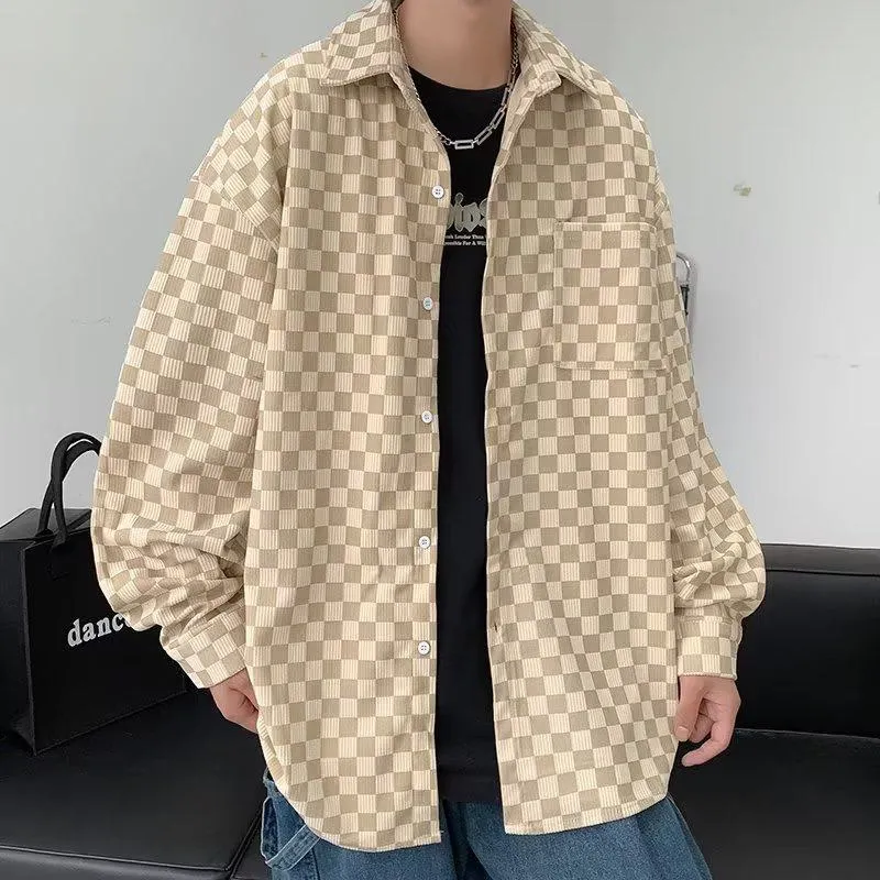 Cool Niche Corduroy Long Sleeve Shirt