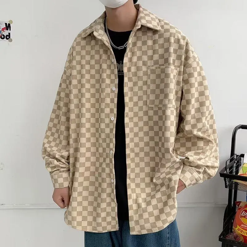 Cool Niche Corduroy Long Sleeve Shirt