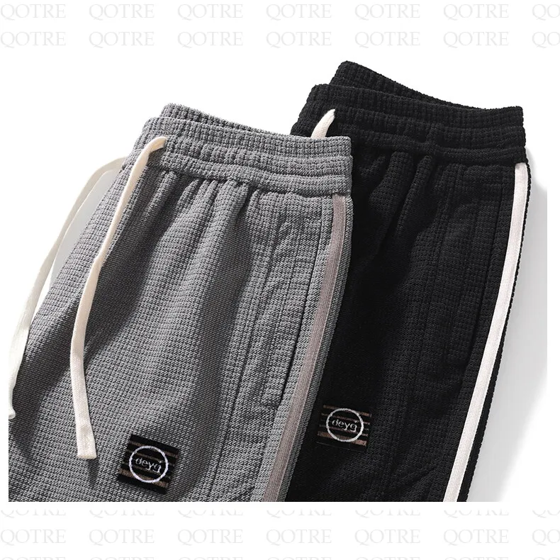 Corduroy Loose Fit Elasticity Elastic Waist Tapered Pants