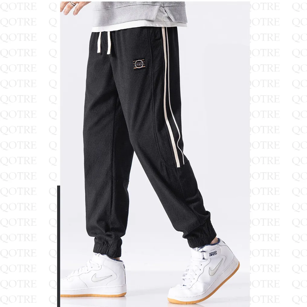 Corduroy Loose Fit Elasticity Elastic Waist Tapered Pants