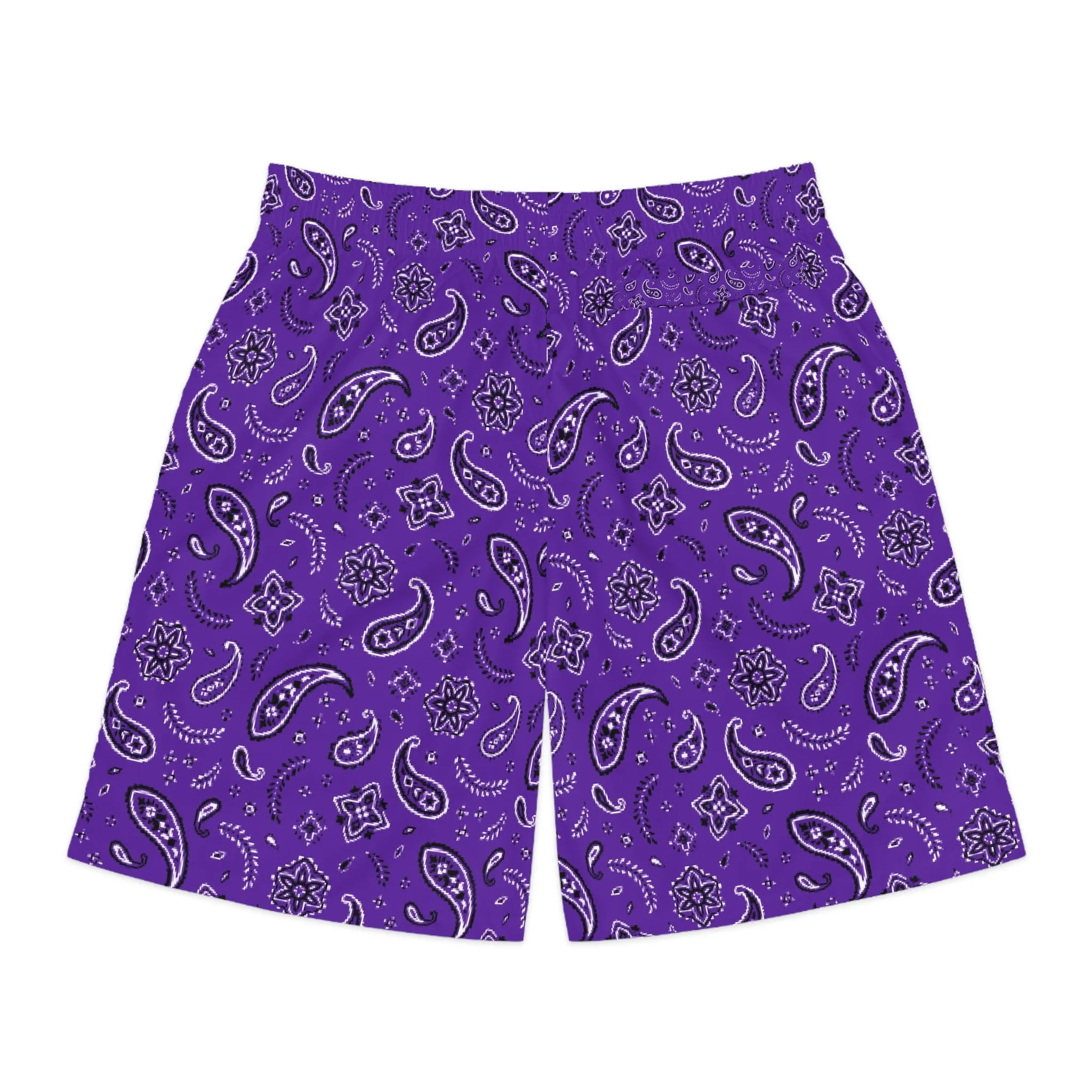 Crowgodshi Men's Purple Colors Hawaiian Shorts
