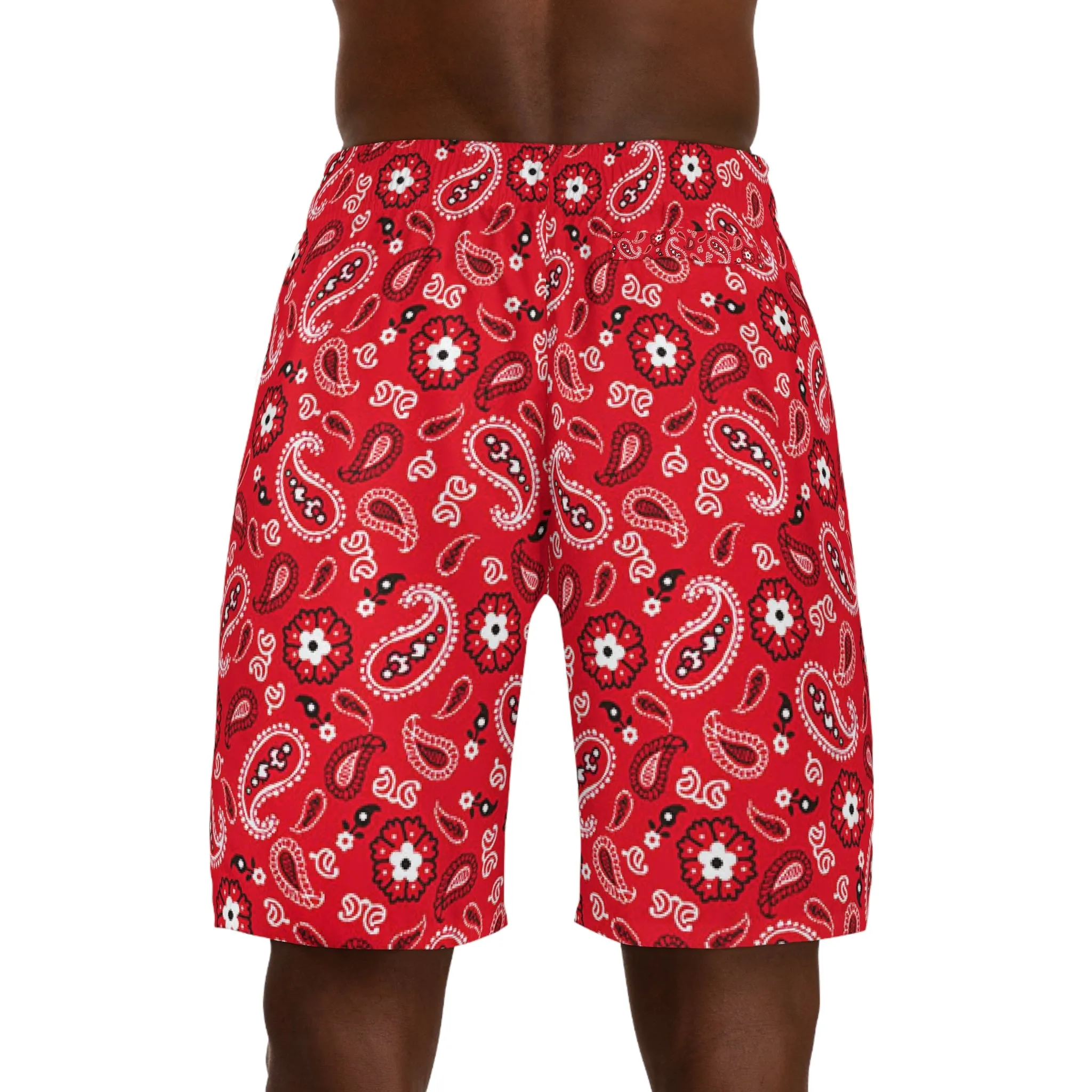 Crowgodshi Men's Red Colors Hawaiian Shorts