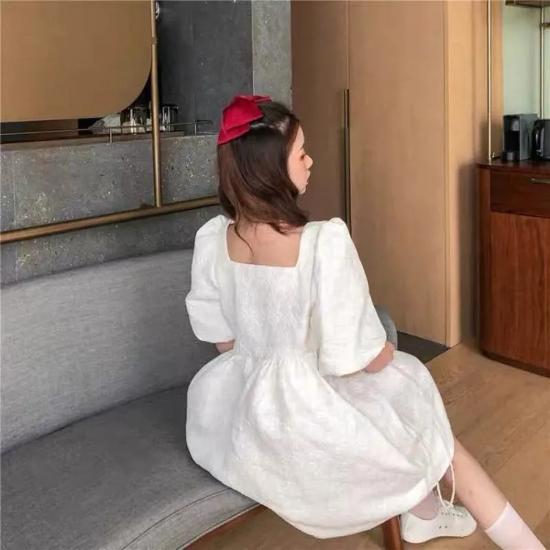 Cute Fairy Preppy Style Bow Tie Bubble Dress