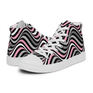 Demigirl Wavey Women’s High Top Canvas Athletic Shoes