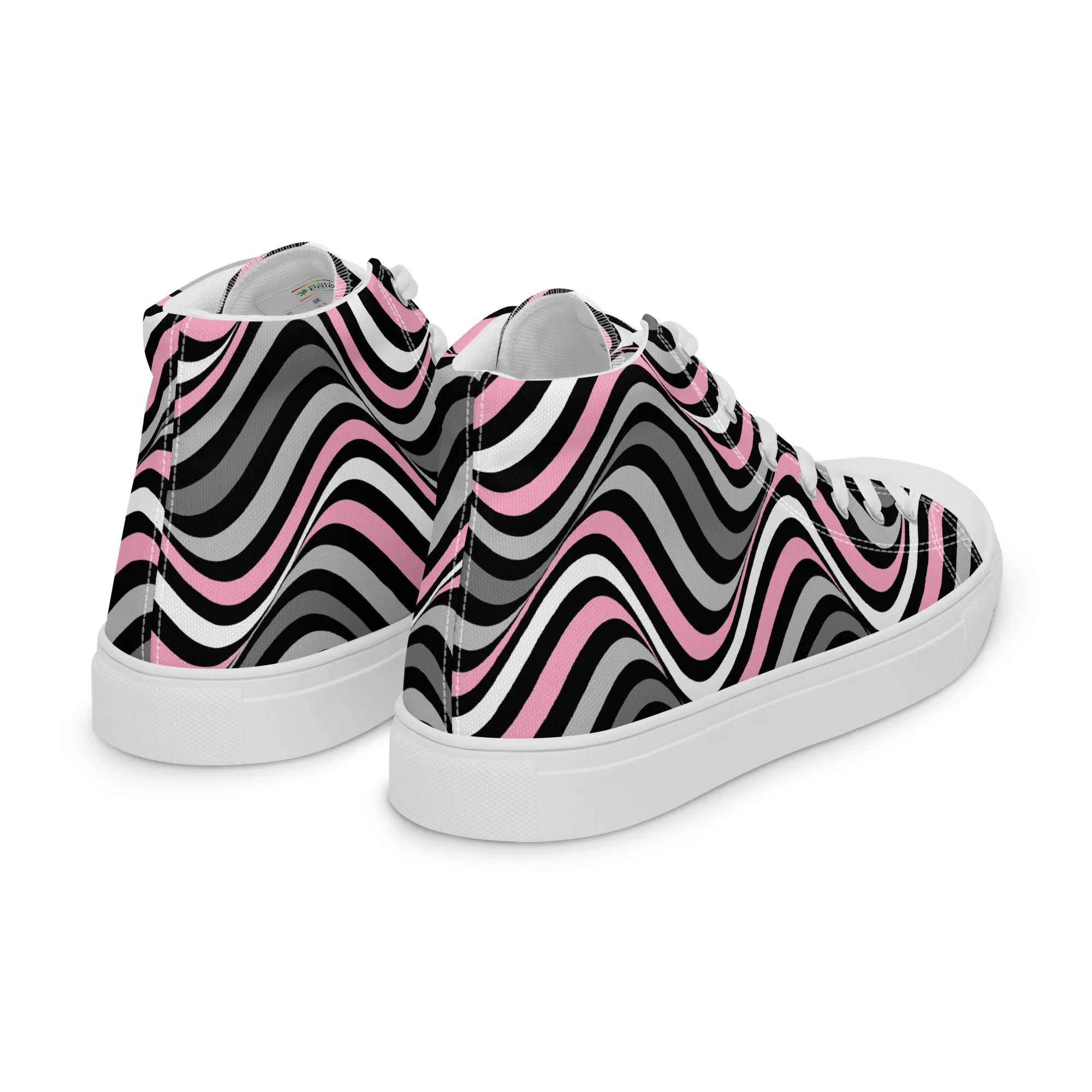 Demigirl Wavey Women’s High Top Canvas Athletic Shoes