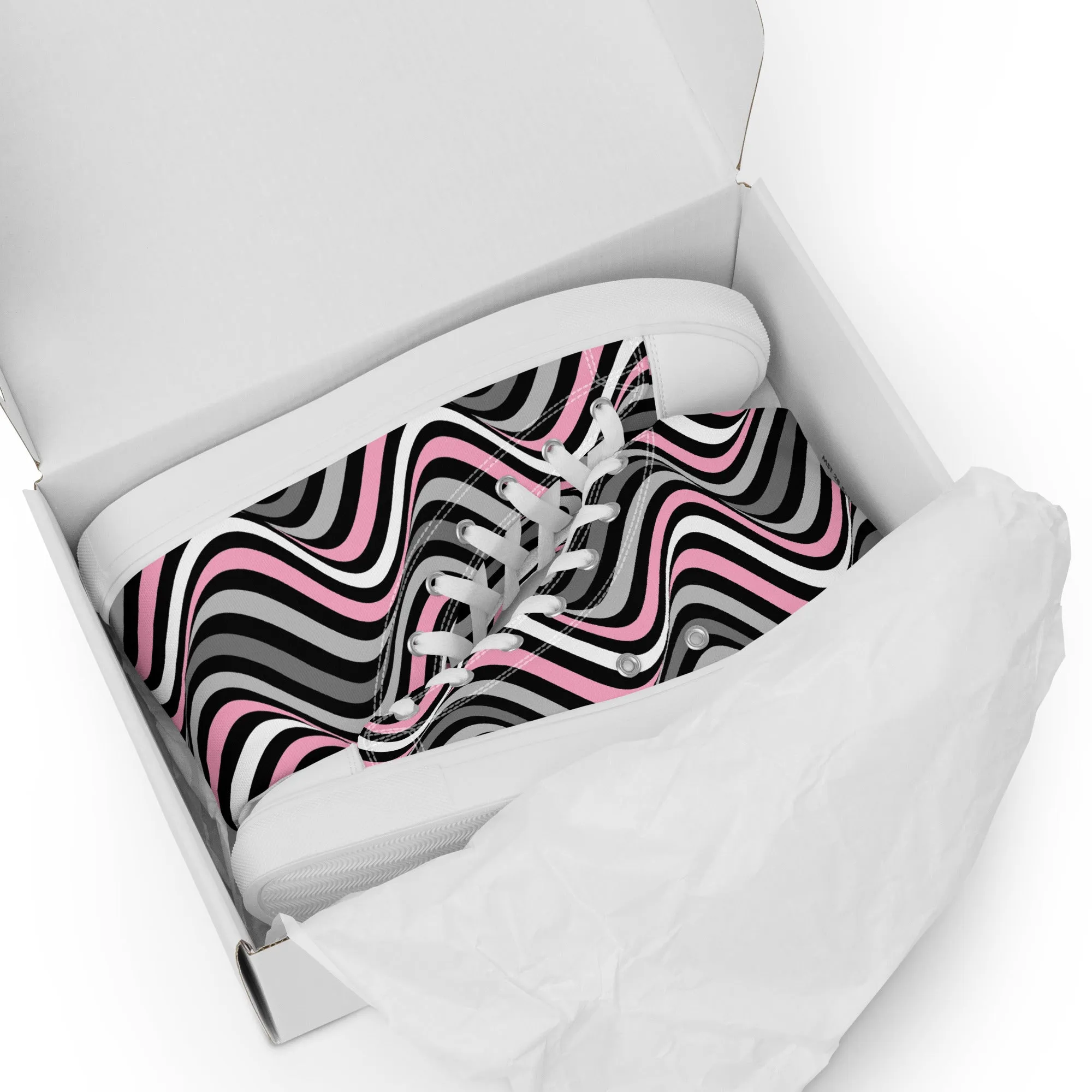 Demigirl Wavey Women’s High Top Canvas Athletic Shoes