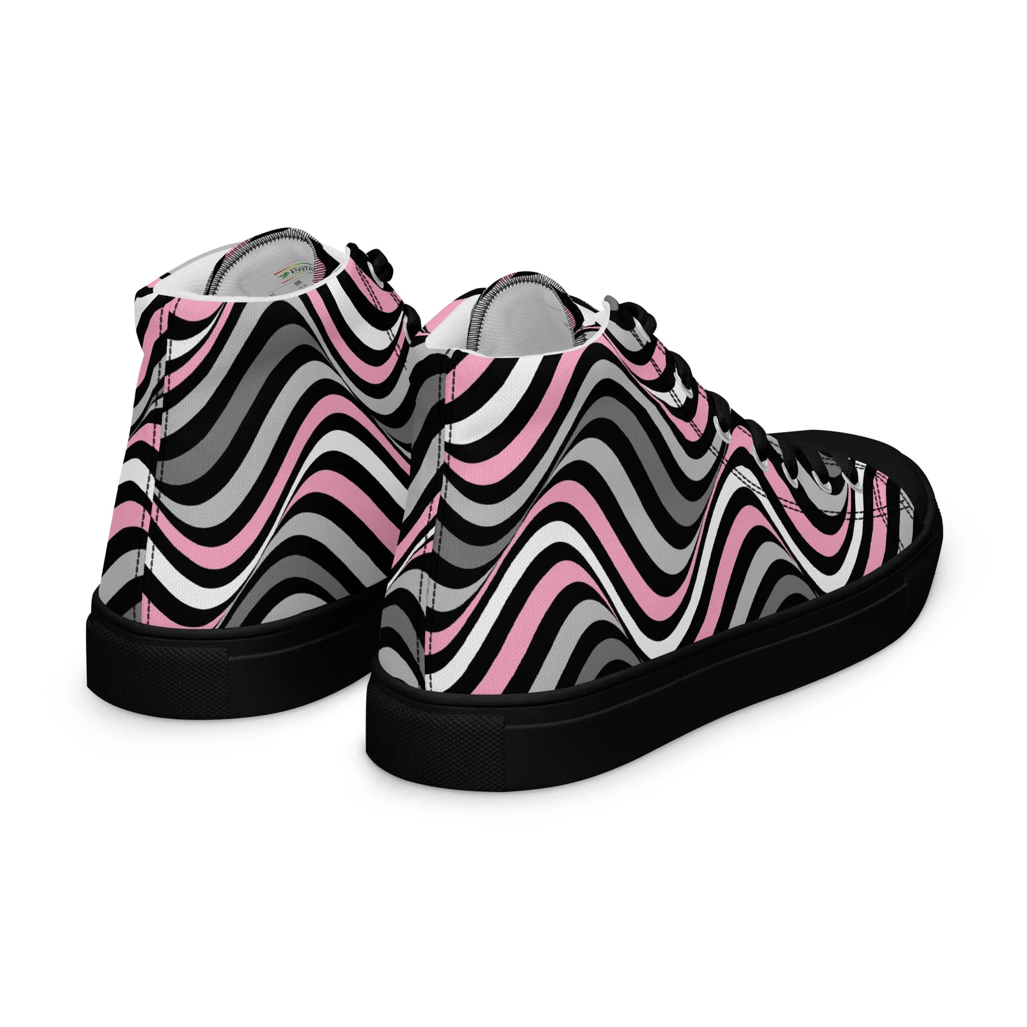 Demigirl Wavey Women’s High Top Canvas Athletic Shoes