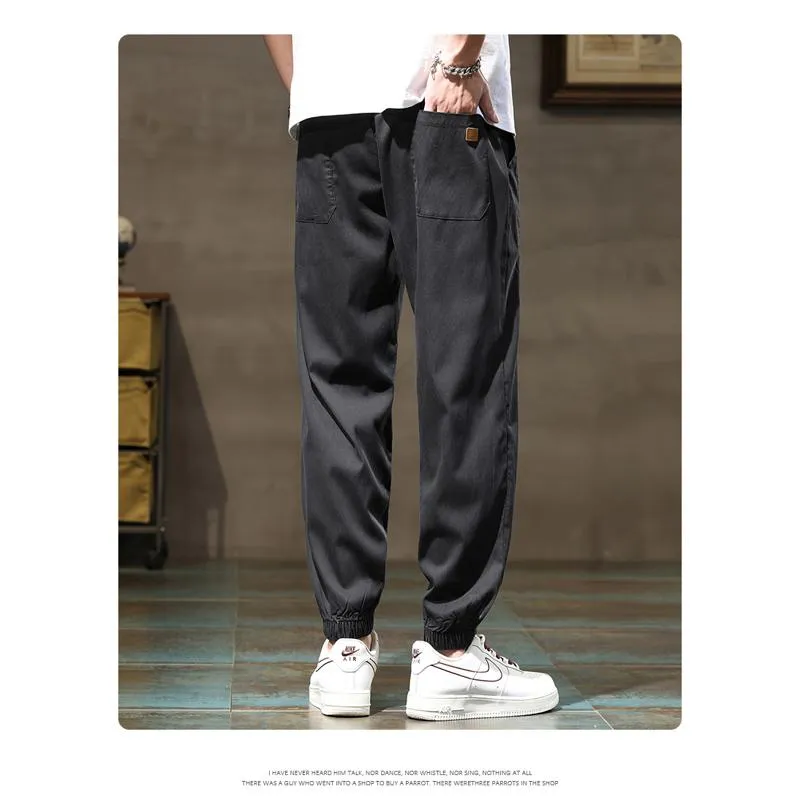 Elastic Waist Versatile Tencel Lyocell Thin Breathable Pants