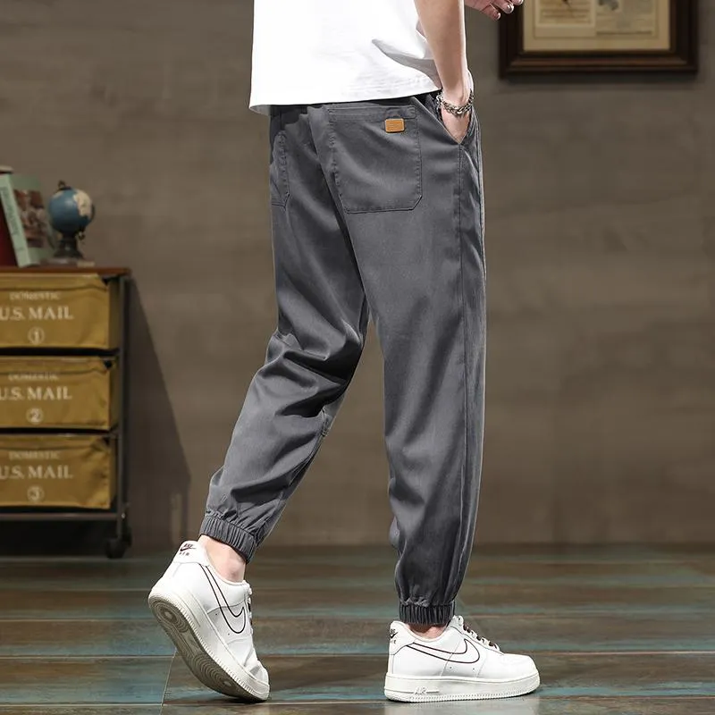 Elastic Waist Versatile Tencel Lyocell Thin Breathable Pants