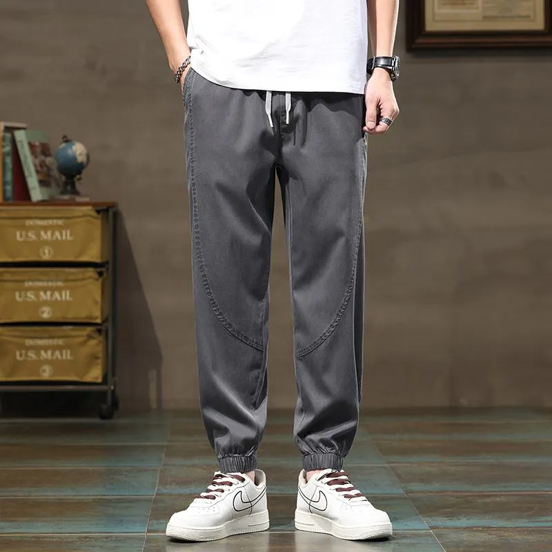 Elastic Waist Versatile Tencel Lyocell Thin Breathable Pants