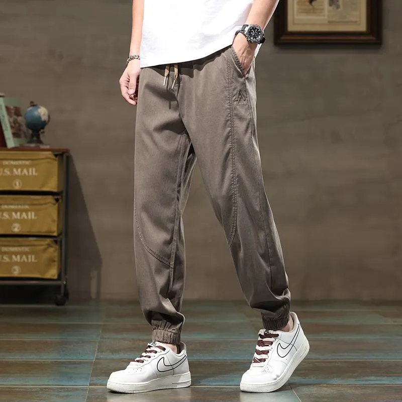 Elastic Waist Versatile Tencel Lyocell Thin Breathable Pants