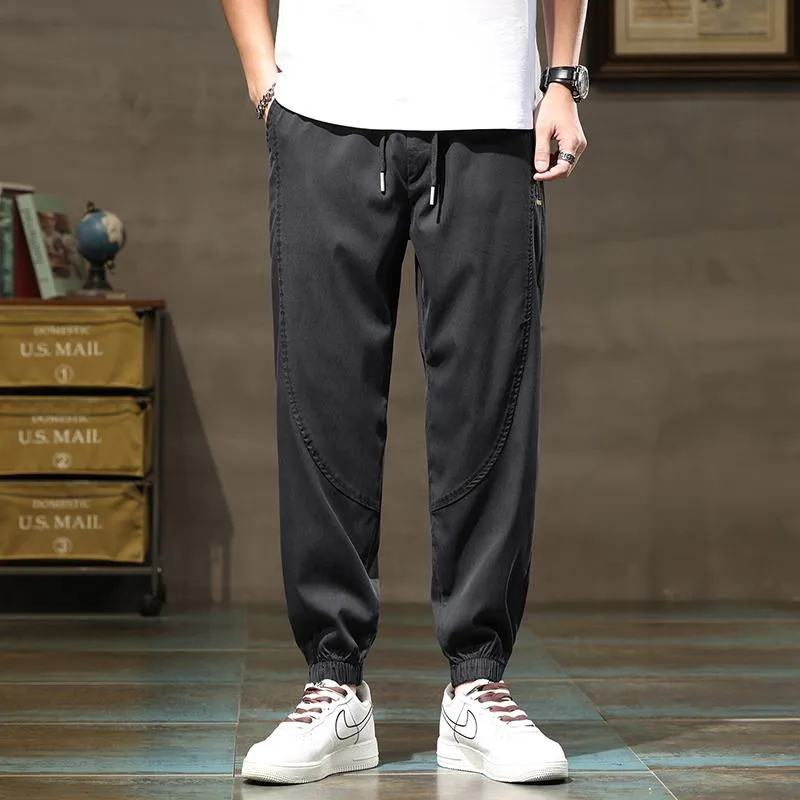 Elastic Waist Versatile Tencel Lyocell Thin Breathable Pants