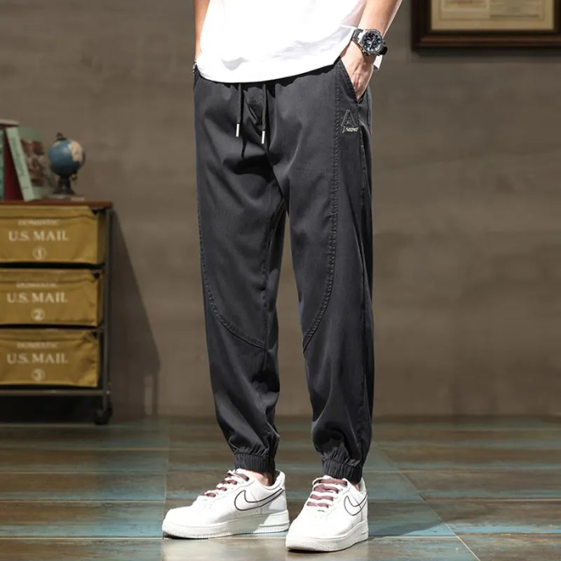 Elastic Waist Versatile Tencel Lyocell Thin Breathable Pants