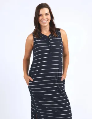Elyssian Dress - Navy / White Stripe