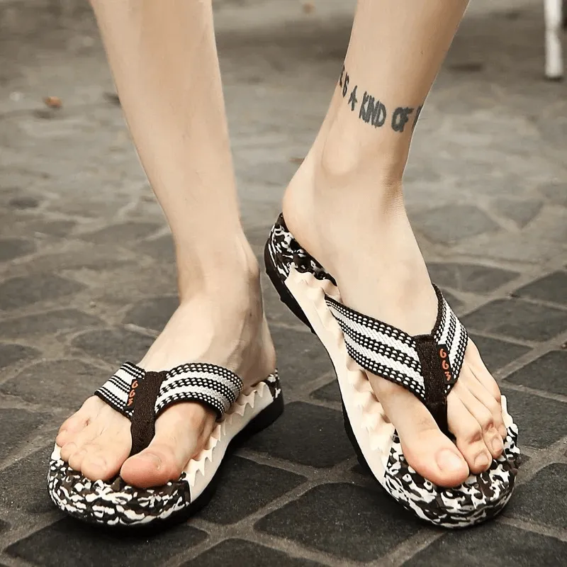 Fashion Breathable Outdoor Massage Flip Flops for Men - SF1219