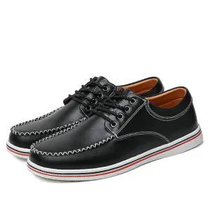 Fashion Men's Casual Shoes Split Leather Men Shoes Hand-Sewn High Quality Basic Working Shoes Big Plus Size 46 47