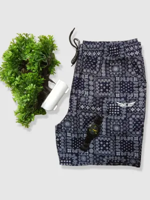 Floral Print Men Shorts (Navy) (Pack of 1)