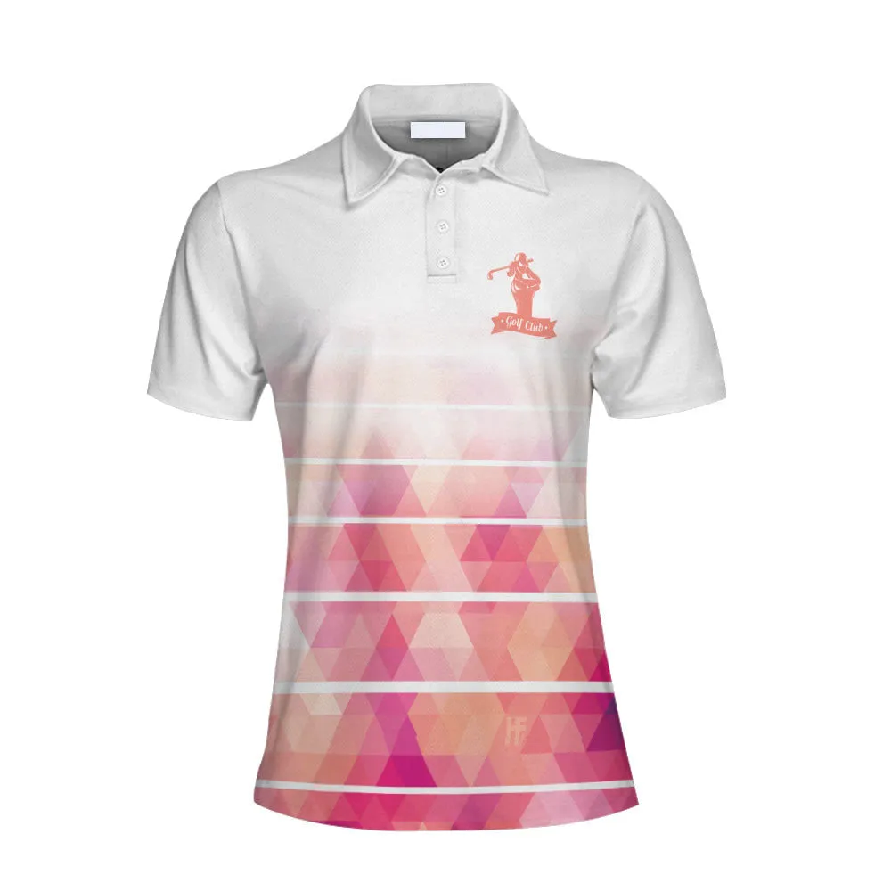 Girl Swinging Golf Club Short Sleeve Women Polo Shirt, Gift for Golf Lovers