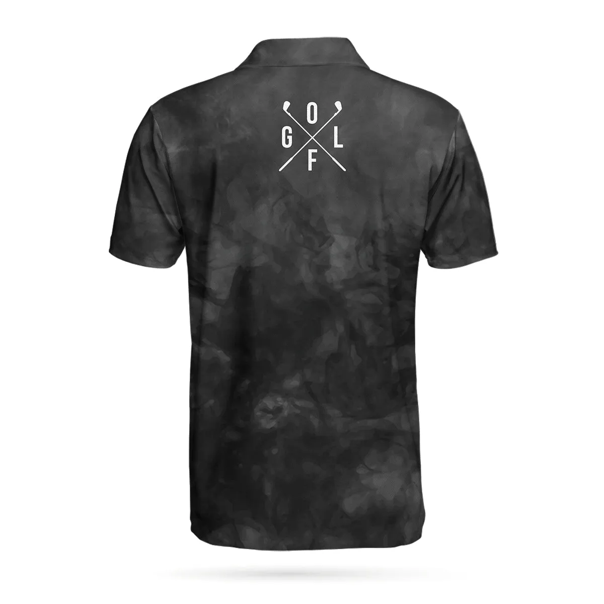 Golfer On Smoke Background Polo Shirt, Black Smoke Golfing Polo Shirt, Best Golf Shirt For Men Coolspod