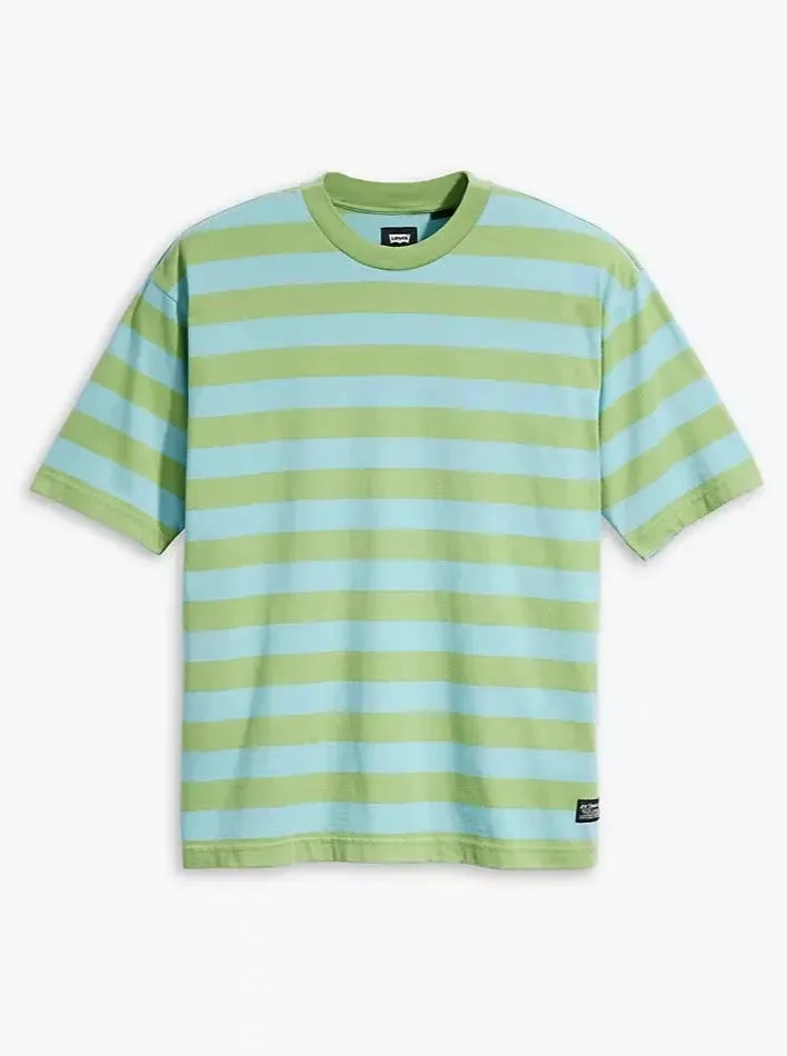 GRAPHIC BOXY T-SHIRT | THINKING ABOUT-BLUE GREY