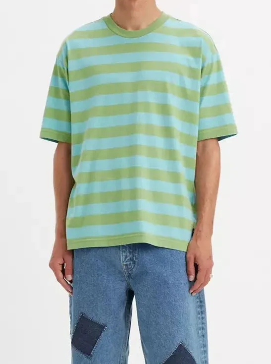 GRAPHIC BOXY T-SHIRT | THINKING ABOUT-BLUE GREY
