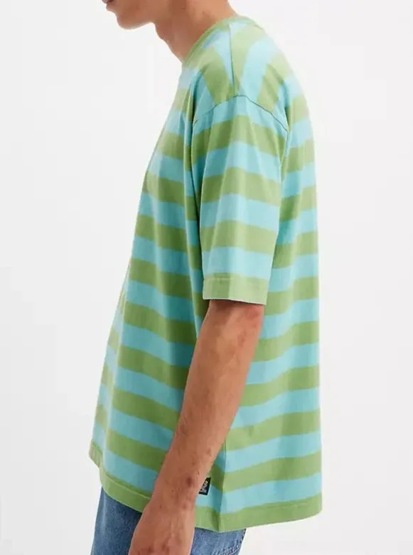 GRAPHIC BOXY T-SHIRT | THINKING ABOUT-BLUE GREY