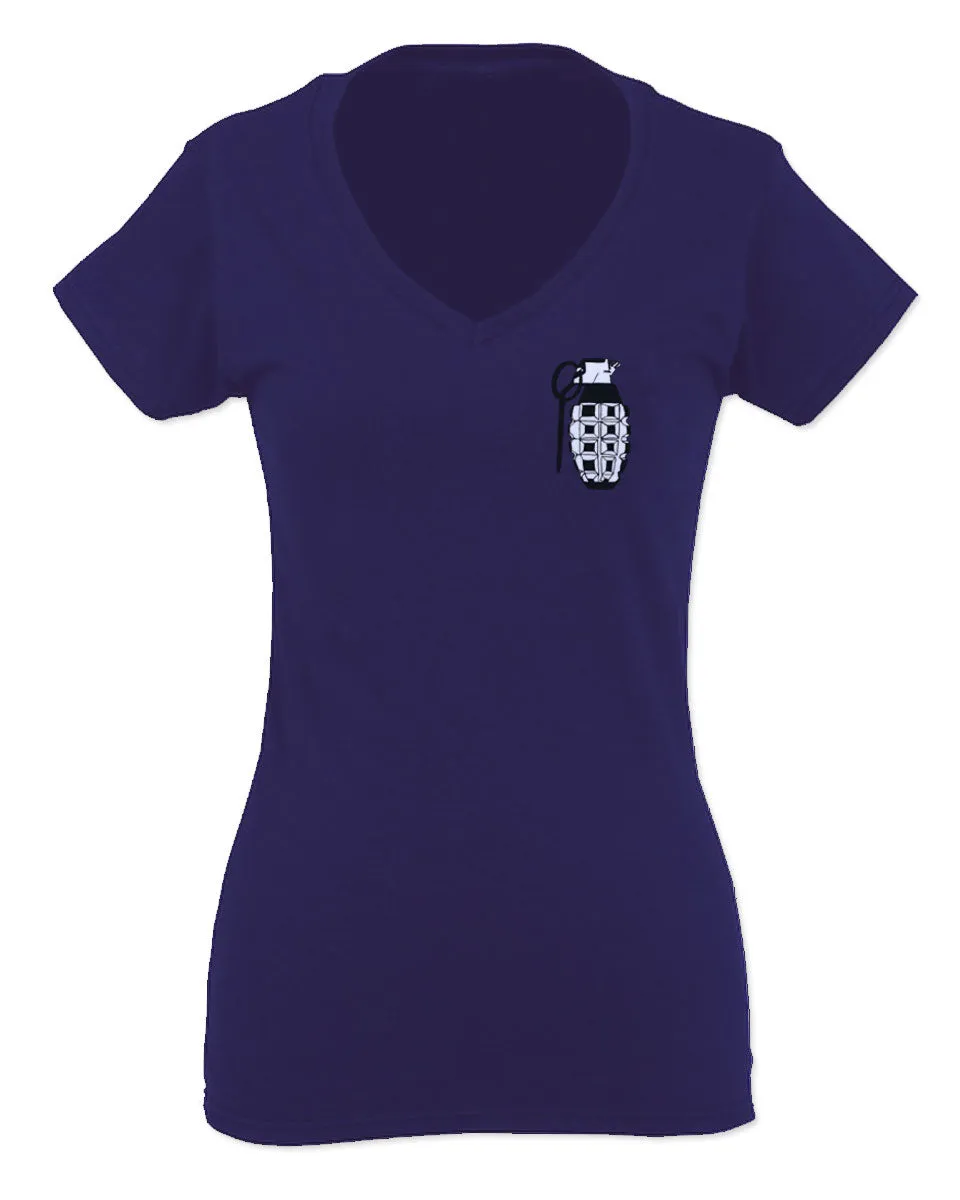 Grenade Guns Second Amendment American Rights Weapons For Women V neck fitted T Shirt