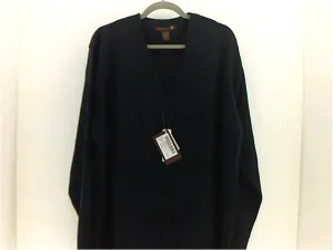 Harriton Mens Button Cardigan Sweater Snap Jacket Size XX-Large Navy Blue