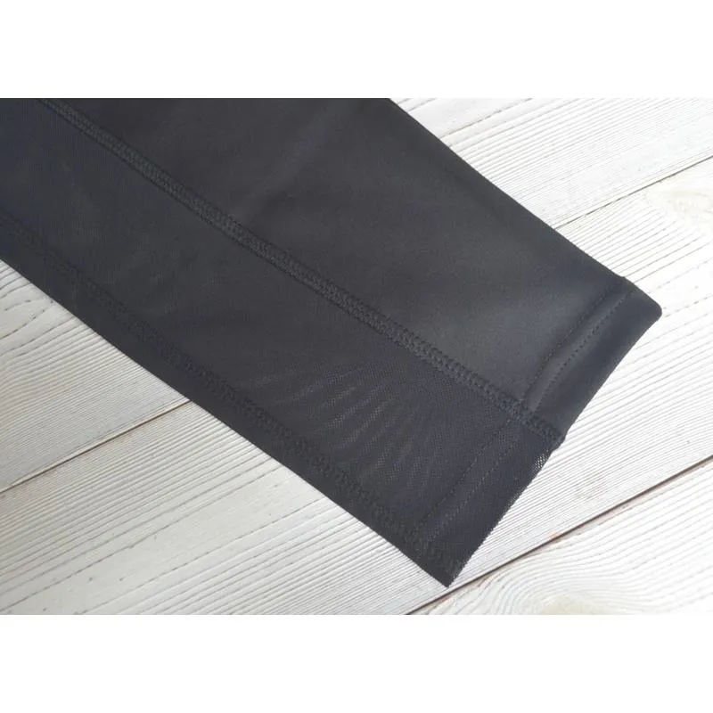 High-Waisted Yoga Tight-Fitting Fitness Pocket Running Mesh Sports Leggings