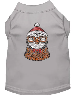 Hipster Penguin Rhinestone Dog Shirt Grey Xxl (18)