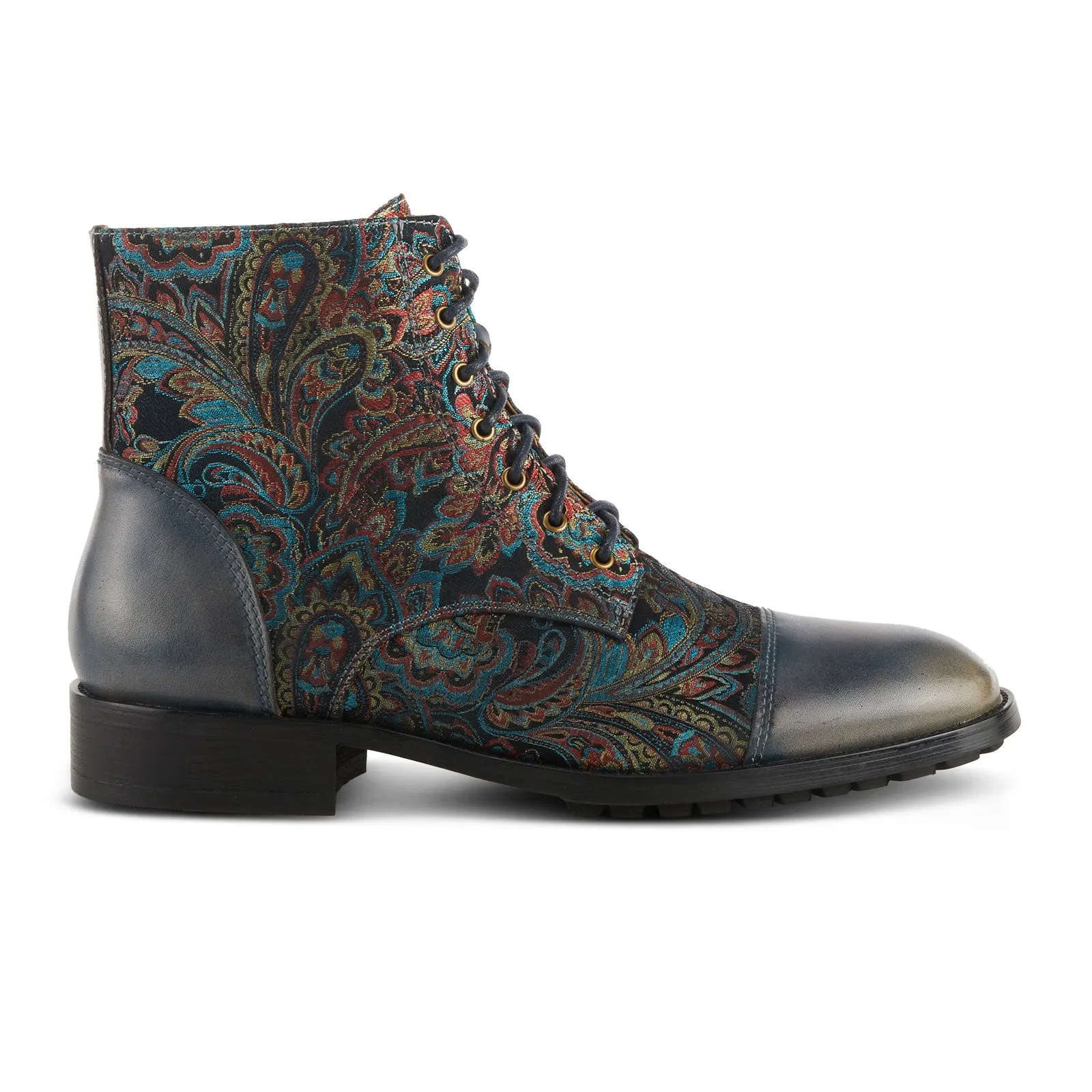 L'Artiste Berger Ankle Boot (Men) - Blue Multi