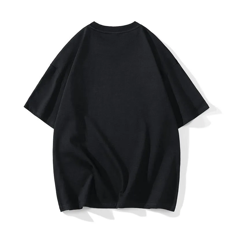 Loose Fit Casual Letter Print Pure Cotton Short Sleeve Tee