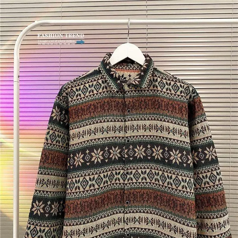Loose Fit Casual Retro Long Sleeve Shirt